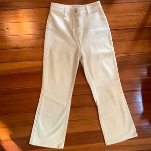 Wilfred Free High Waisted Kick Crop Cream Trousers